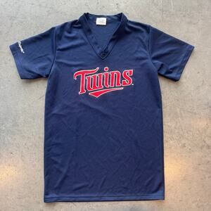 Vintage Y2K Majestic Minnesota Twins Baseball MLB Navy Blue Jersey Shirt XL